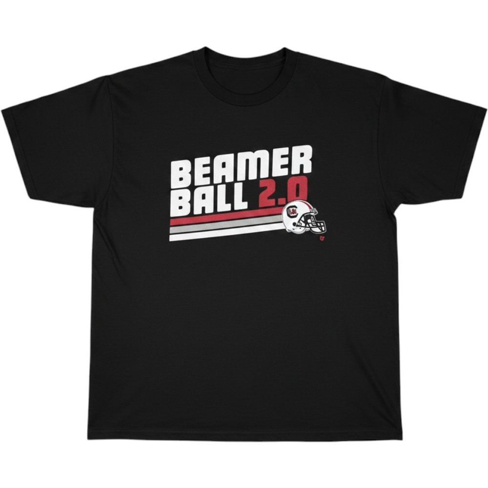 BreakingT South Carolina Gamecocks Beamer Ball 2.0 Black Graphic Tee Kids M